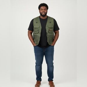 Unisex Green Utility Vest